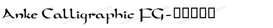 Anke Calligraphic FG字体转换